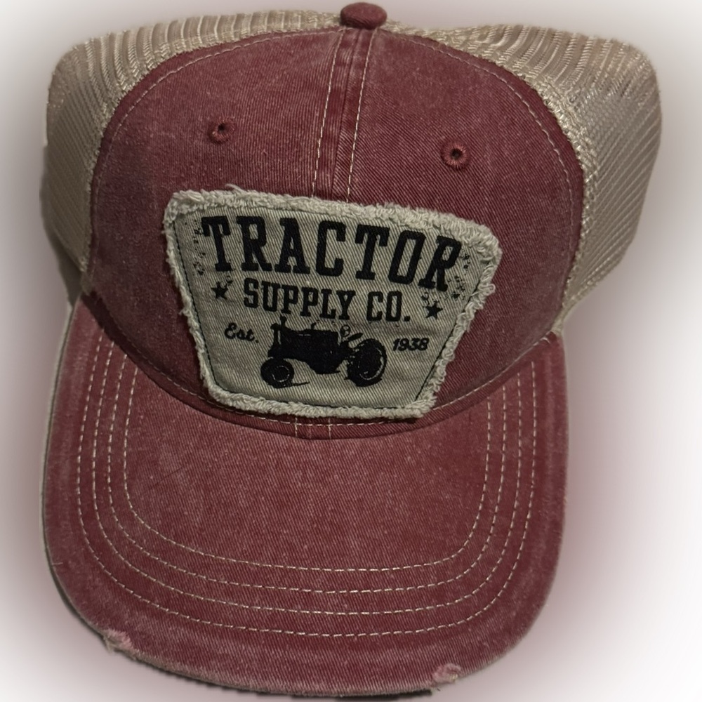 Tractor Supply Co. Red and Tan Men's Hat